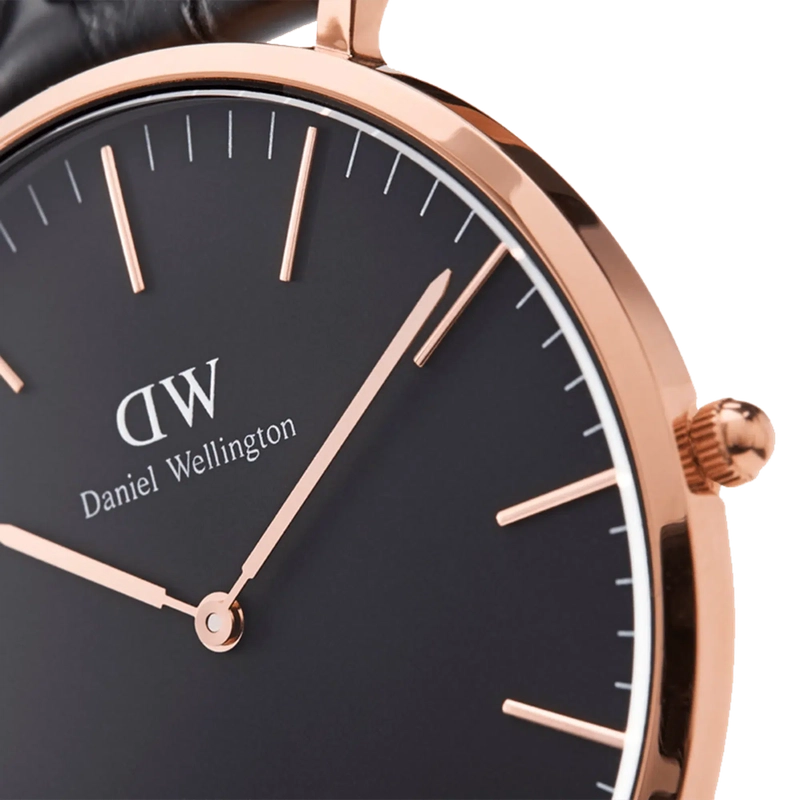 Daniel Wellington Classic Durham Rose Gold Black 40mm Watch