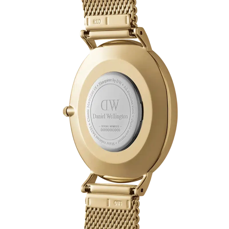 Daniel Wellington Classic Mesh Onyx Gold Watch 40mm