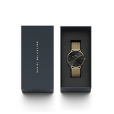 Daniel Wellington Classic Mesh Onyx Gold Watch 40mm