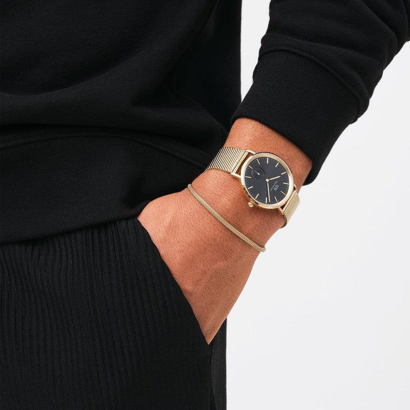 Daniel Wellington Classic Multi-Eye Mesh Evergold Onyx 40mm Watch