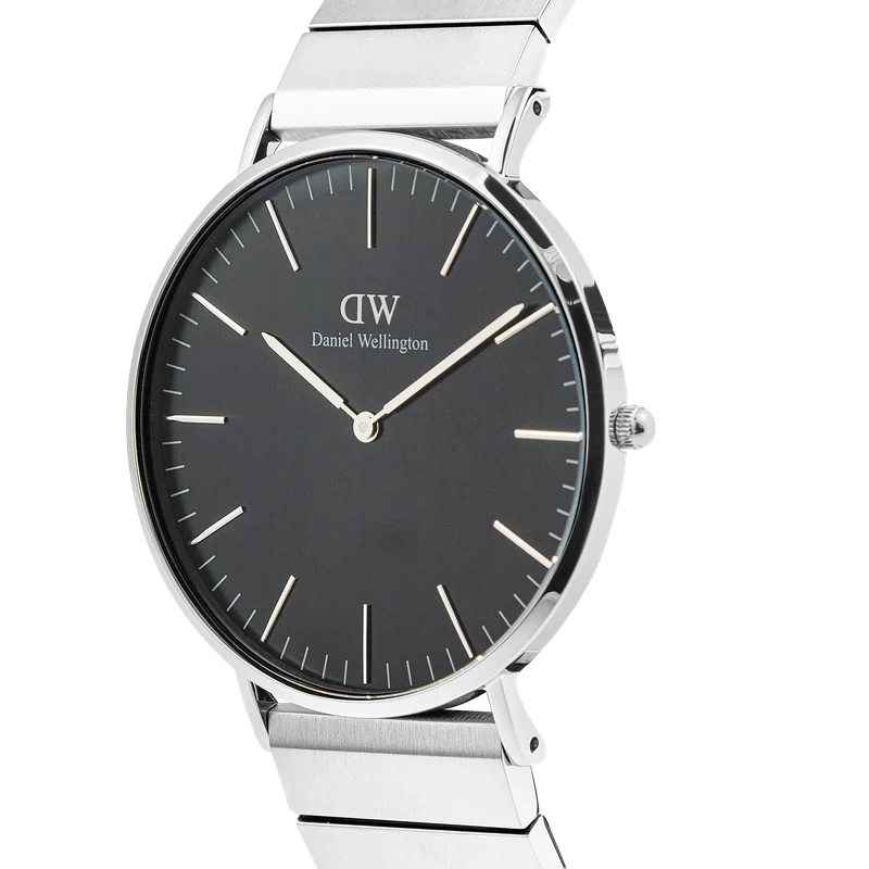 Daniel Wellington Classic Piano Link Onyx Silver Watch 40mm