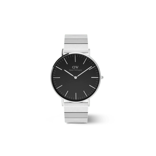 Daniel Wellington Classic Piano Link Onyx Silver Watch 40mm