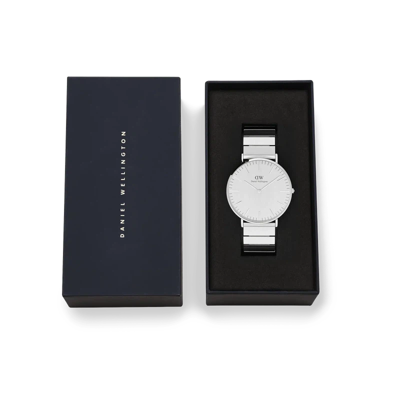 Daniel Wellington Classic Piano Link Silver Unitone Watch 40mm