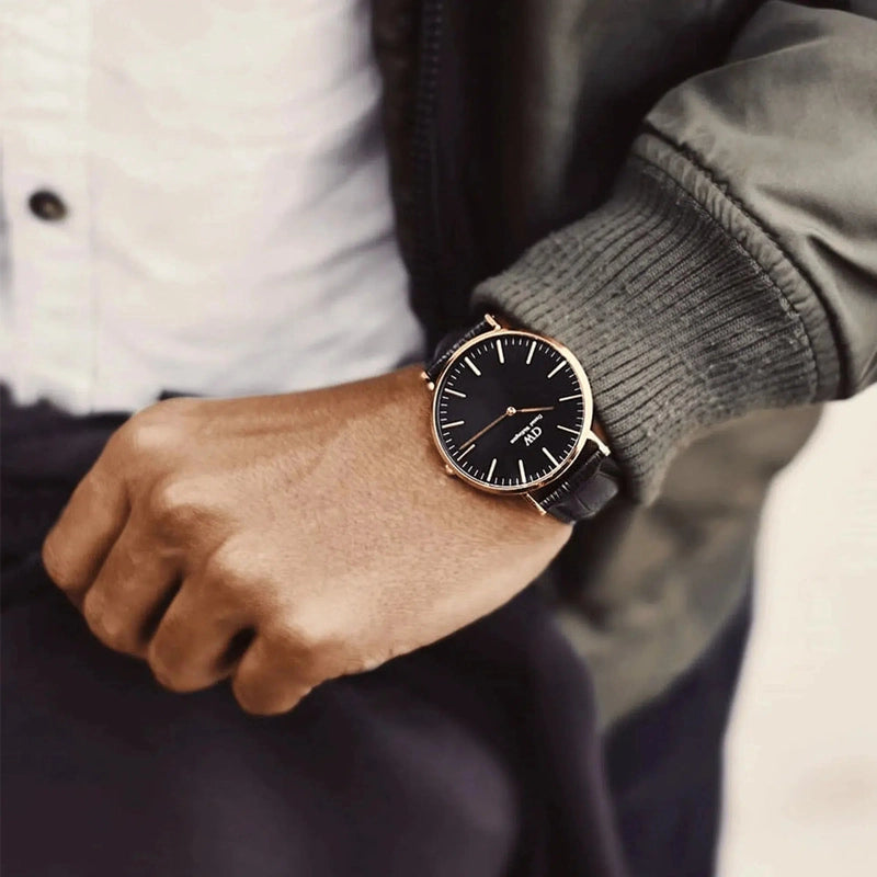 Daniel wellington rose gold and black best sale