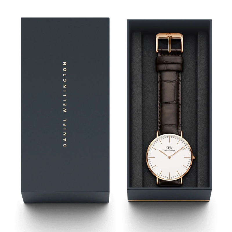 Daniel Wellington Classic York Rose Gold Eggshell White 40mm Watch