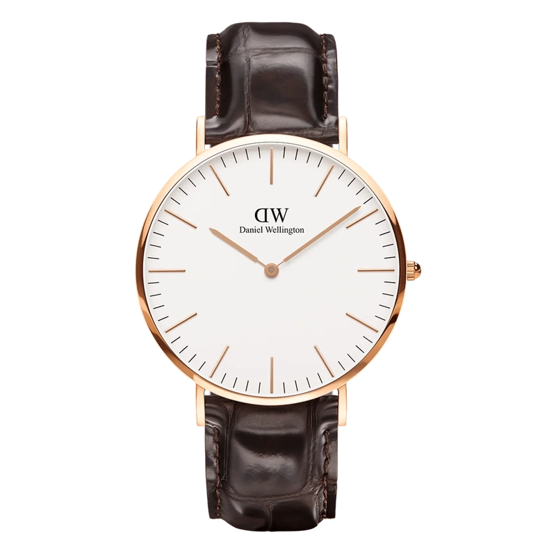 Daniel Wellington Classic York Rose Gold Eggshell White 40mm Watch