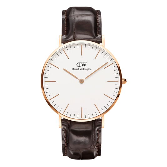 Daniel Wellington Classic York Rose Gold Eggshell White 40mm Watch