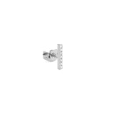 Daniel Wellington Crystal Bar Stud Silver