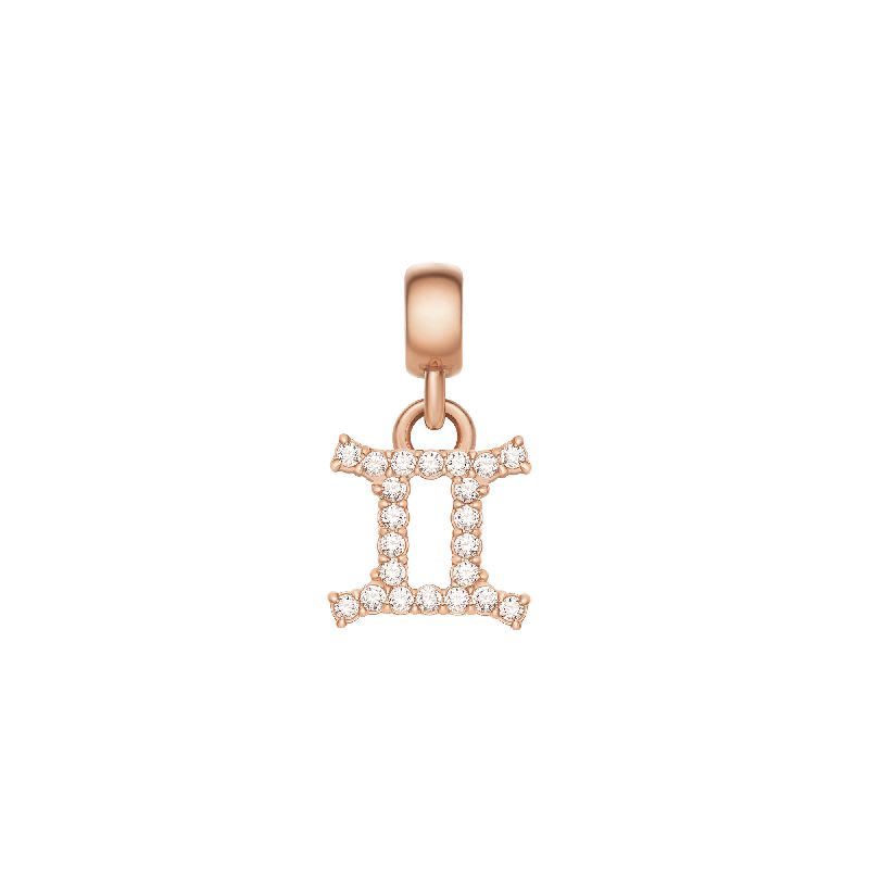 Daniel Wellington Crystal Gemini Charm Rose Gold