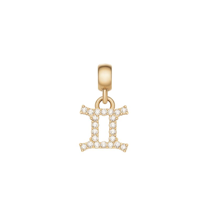 Daniel Wellington Crystal Gemini Zodiac Charm Gold