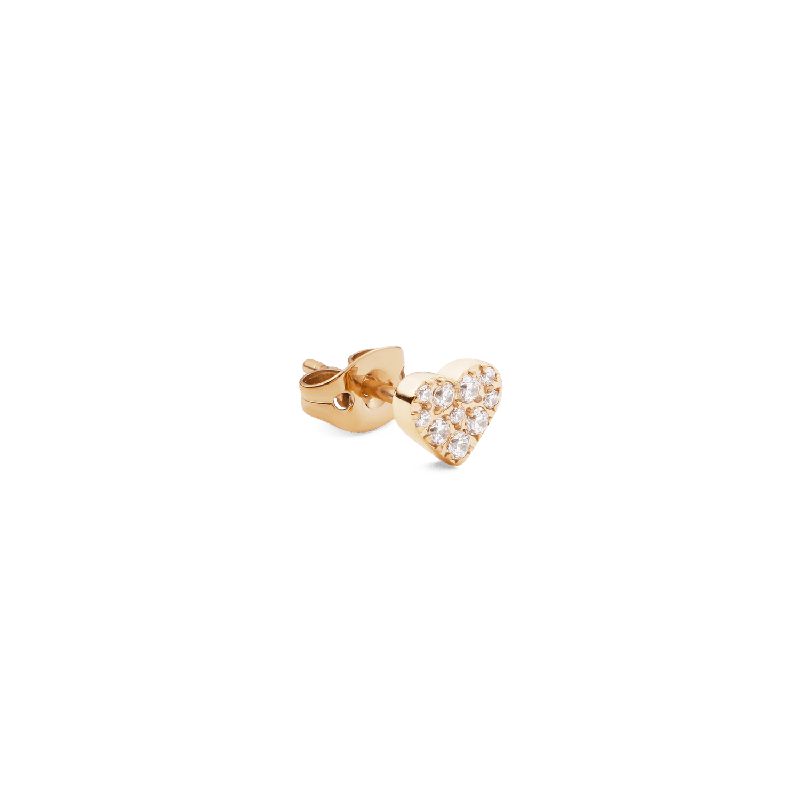 Daniel Wellington Crystal Heart Stud Gold