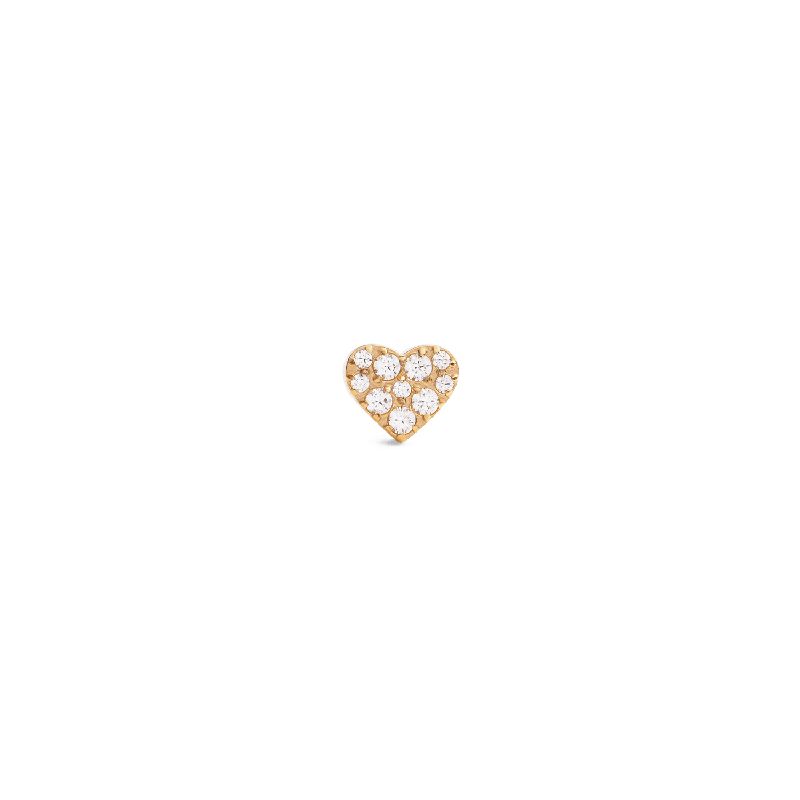 Daniel Wellington Crystal Heart Stud Gold