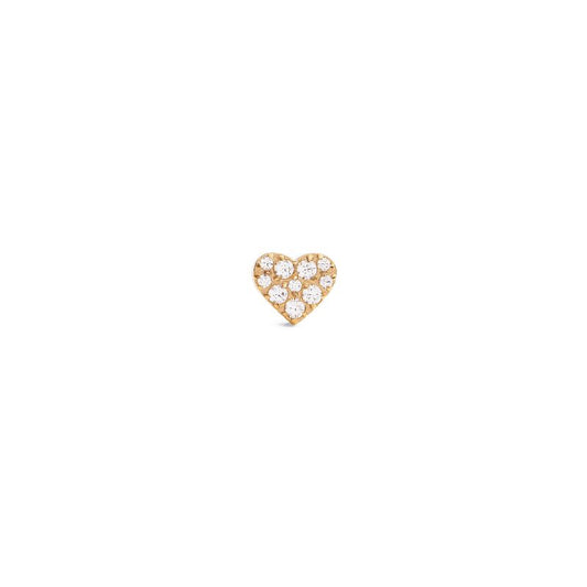 Daniel Wellington Crystal Heart Stud Gold