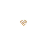 Daniel Wellington Crystal Heart Stud Gold