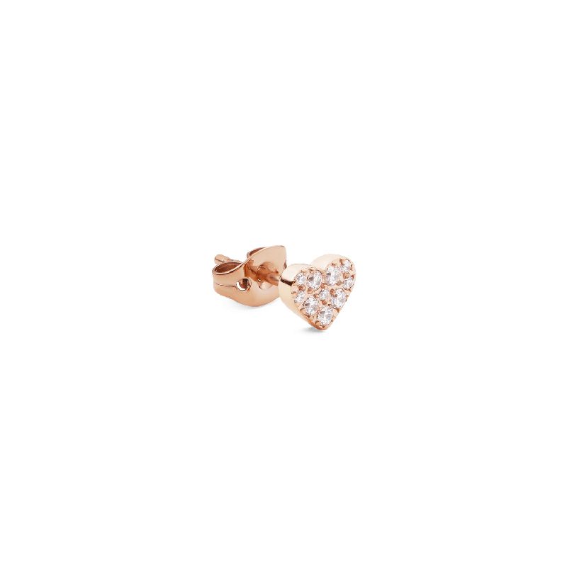 Daniel Wellington Crystal Heart Stud Rose Gold