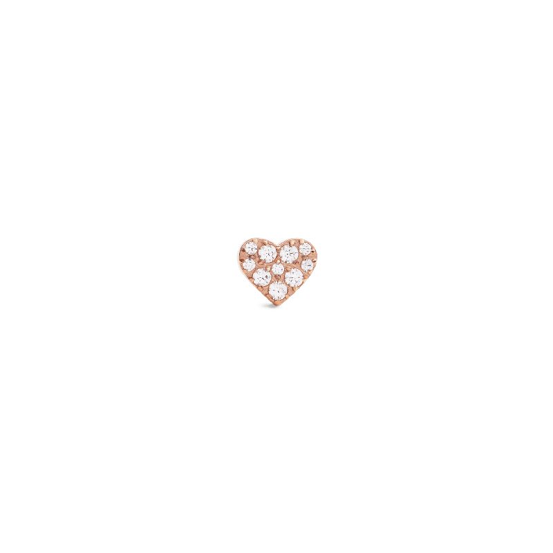 Daniel Wellington Crystal Heart Stud Rose Gold