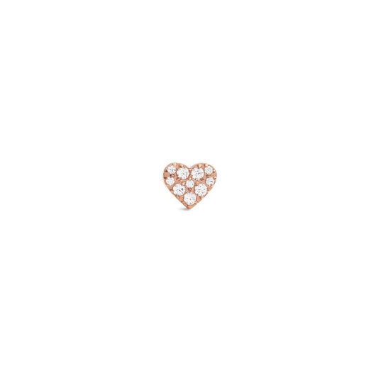 Daniel Wellington Crystal Heart Stud Rose Gold