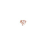 Daniel Wellington Crystal Heart Stud Rose Gold