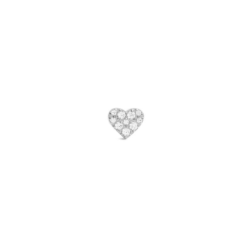 Daniel Wellington Crystal Heart Stud Silver