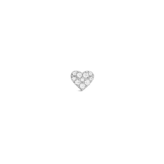 Daniel Wellington Crystal Heart Stud Silver