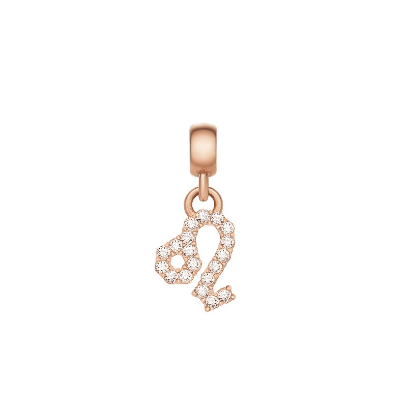 Daniel Wellington Crystal Leo Charm Rose Gold