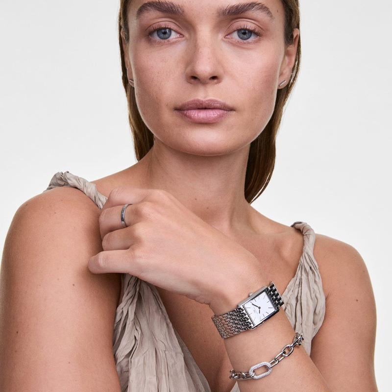 Daniel Wellington Crystal Link Bracelet Silver