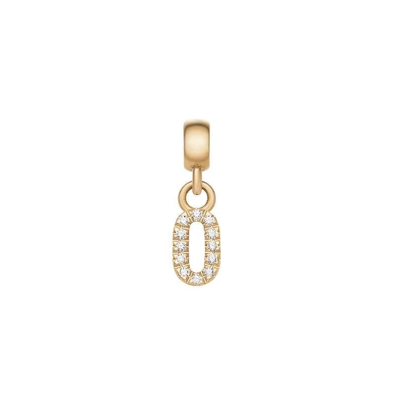 Daniel Wellington Crystal Number 0 Charm Gold