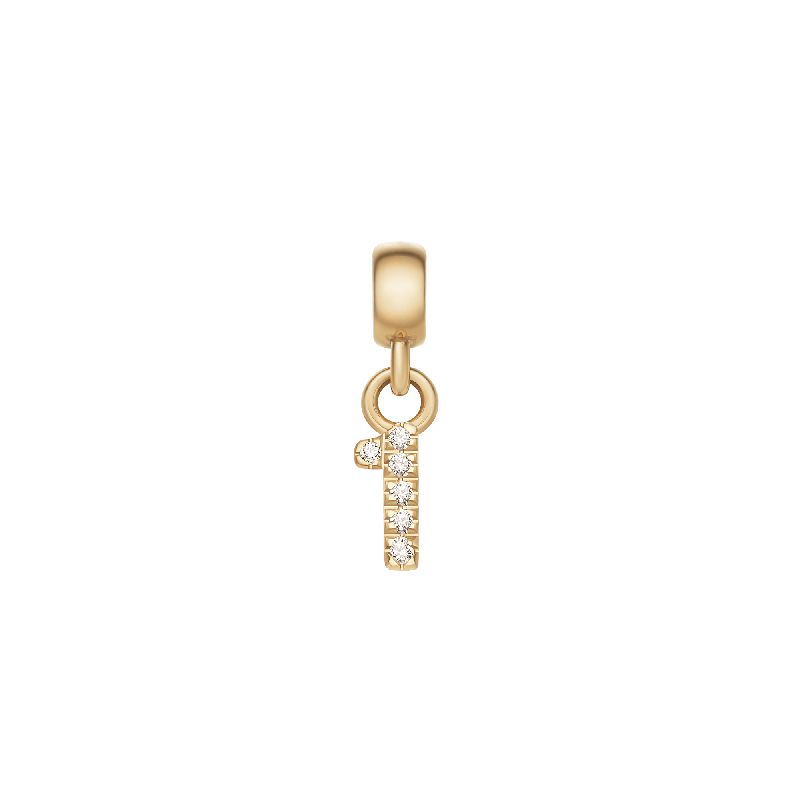 Daniel Wellington Crystal Number 1 Charm Gold