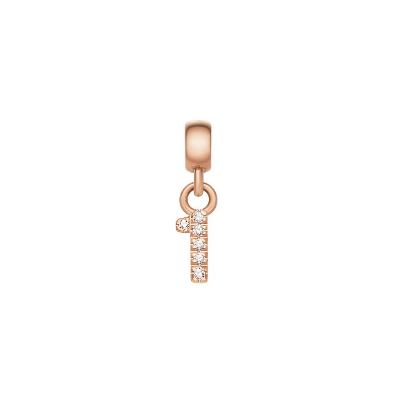 Daniel Wellington Crystal Number 1 Charm Rose Gold