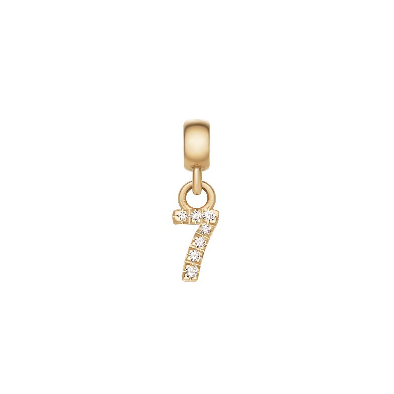 Daniel Wellington Crystal Number 7 Charm Gold