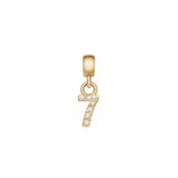 Daniel Wellington Crystal Number 7 Charm Gold