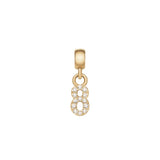 Daniel Wellington Crystal Number 8 Charm Gold