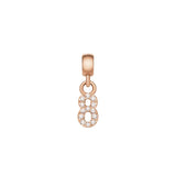 Daniel Wellington Crystal Number 8 Charm Rose Gold