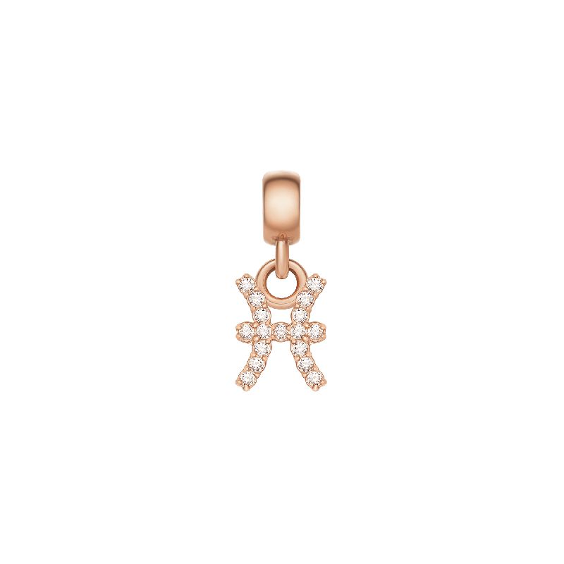 Daniel Wellington Crystal Pisces Zodiac Charm Rose Gold