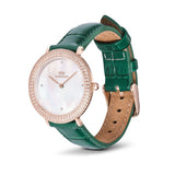 Daniel Wellington Crystalline Bezel Green Croc Rose Gold