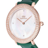 Daniel Wellington Crystalline Bezel Green Croc Rose Gold