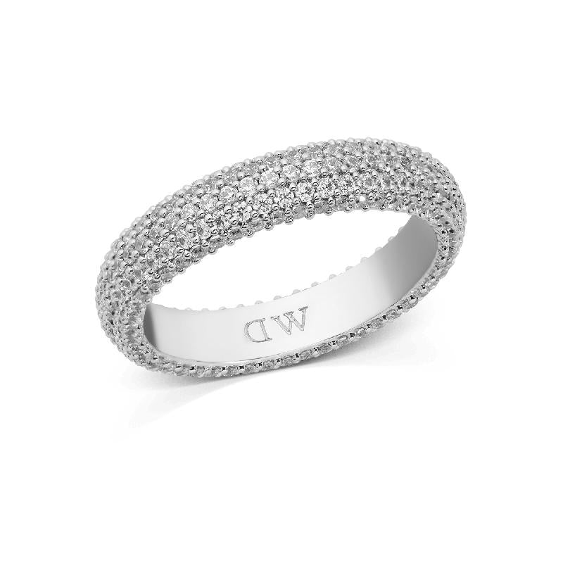 Daniel Wellington Elegant Silver Pavé Ring