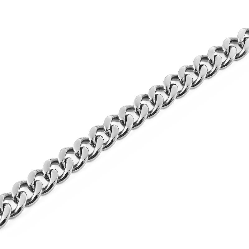 Daniel Wellington Ellipse Silver Cuban Chain Necklace