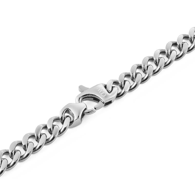 Daniel Wellington Ellipse Silver Cuban Chain Necklace
