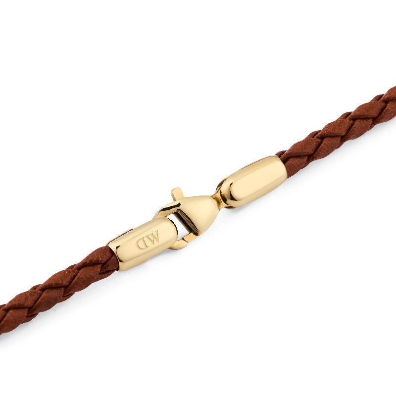 Daniel Wellington Gold Braided Leather Bracelet St Mawes