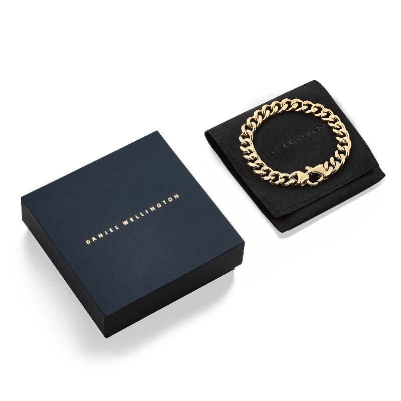 Daniel Wellington Gold Ellipse Cuban Chain Bracelet