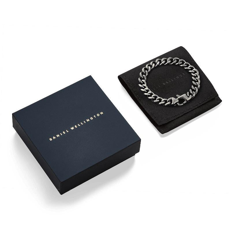 Daniel Wellington Graphite Ellipse Cuban Chain Bracelet
