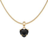 Daniel Wellington Heart Black Crystal Charm Gold