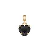 Daniel Wellington Heart Black Crystal Charm Gold