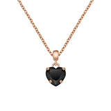 Daniel Wellington Heart Black Crystal Charm Rose Gold