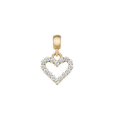 Daniel Wellington Heart Contour White Crystal Charm Gold