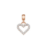 Daniel Wellington Heart Contour White Crystal Charm Rose Gold