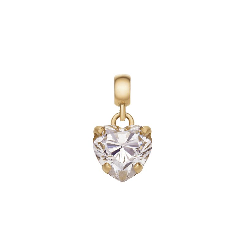Daniel Wellington Heart White Crystal Charm Gold