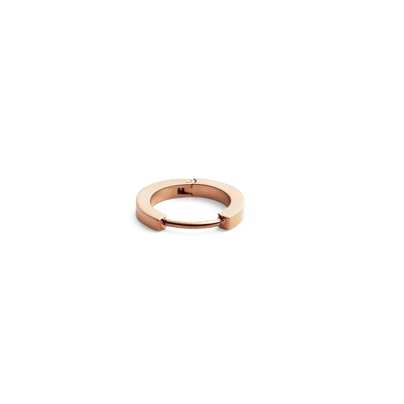 Elegant 13mm Daniel Wellington hoop earring in PVD rose gold plated stainless steel with a sleek, minimalist design.