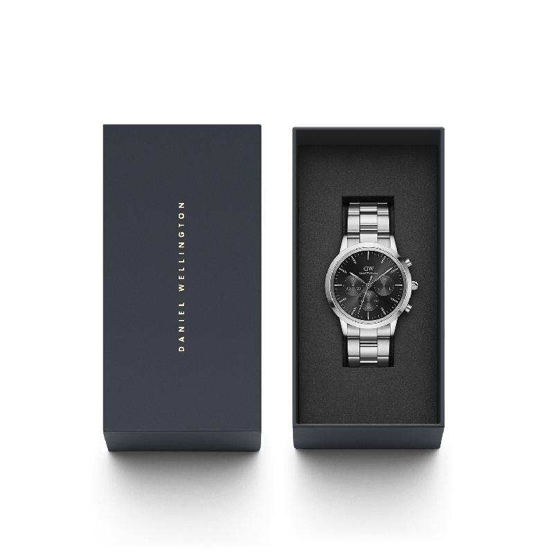 Daniel Wellington Iconic Chronograph Silver Watch 42mm